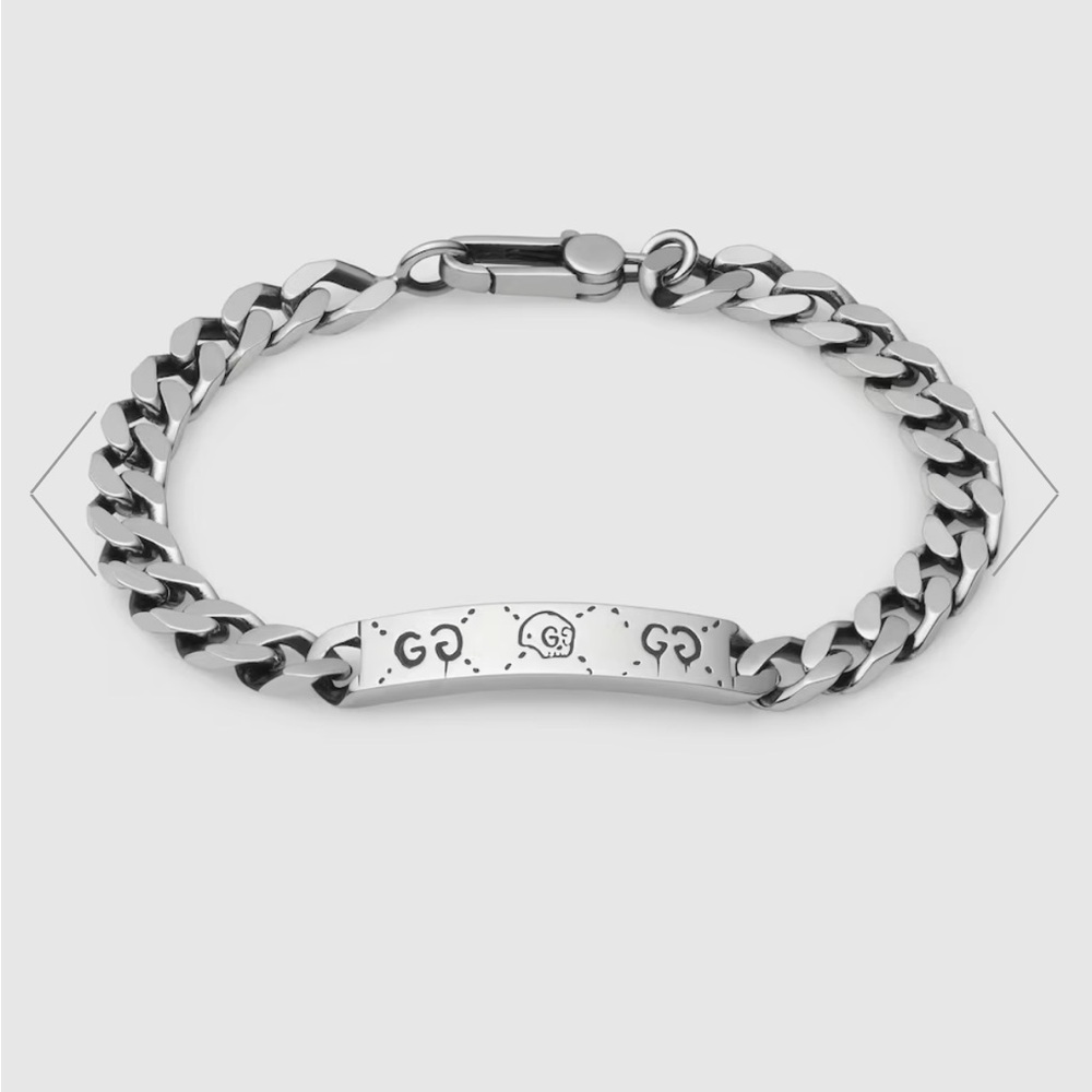 Guccighost silver chain bracelet - size 17